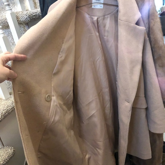 Abercrombie Slouchy Wool coat with satiny lining Size Large - Picture 8 of 9